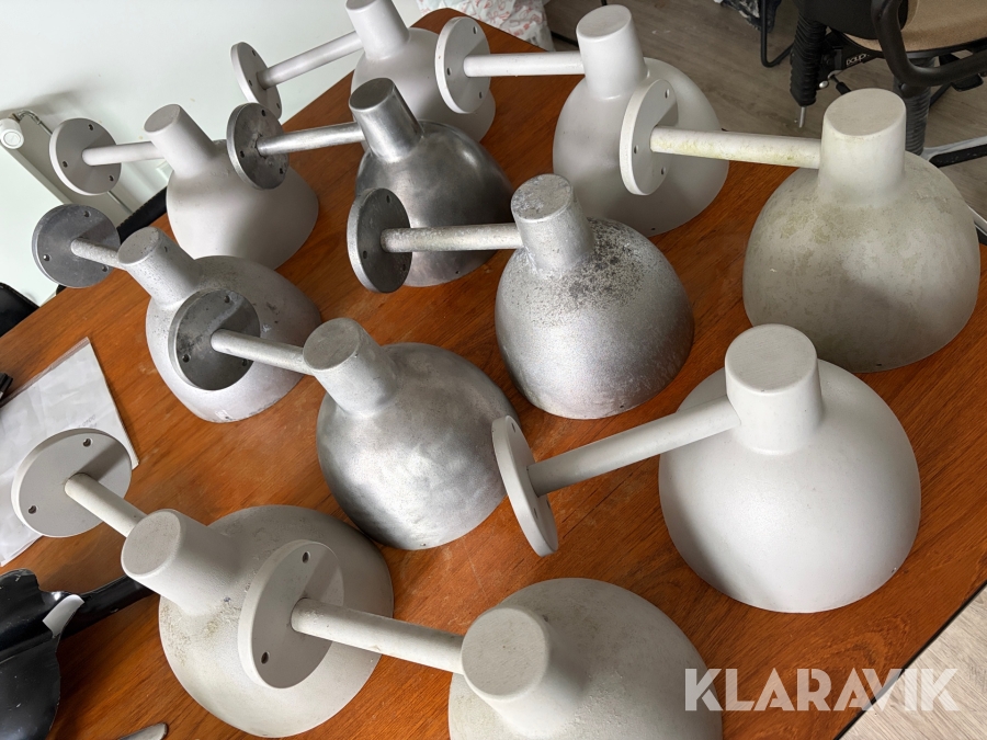 Væglampe Toldbod 155 aluminium 11 styk