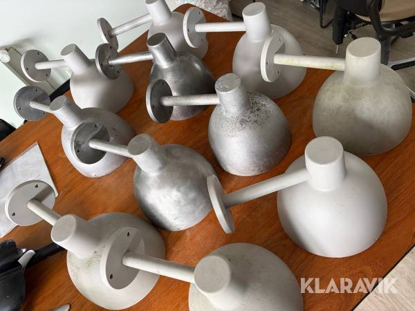 Væglampe Toldbod 155 aluminium 11 styk