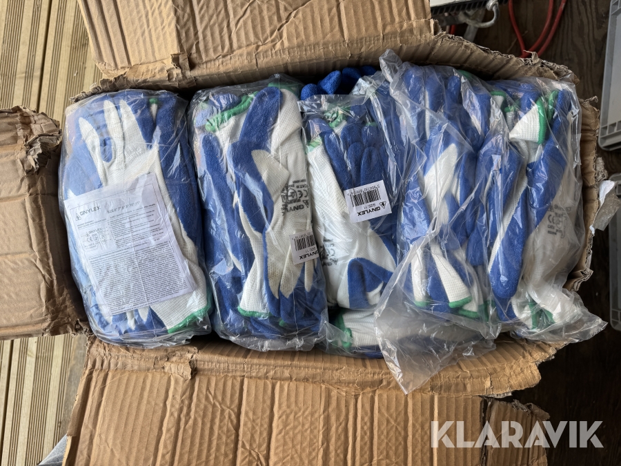 Arbejdshandsker blå/hvid 1 kasse (240 par) str. 11