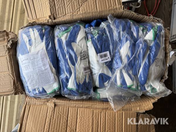 Arbejdshandsker blå/hvid 1 kasse (240 par) str. 11