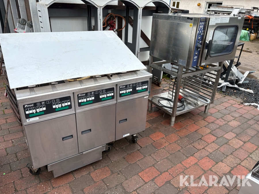 Blandet lot med opvaskemaskine, frituregryde, kaffemaskine, ovn og mixer
