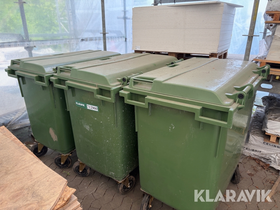 Affaldscontainere med hjul 3 styk