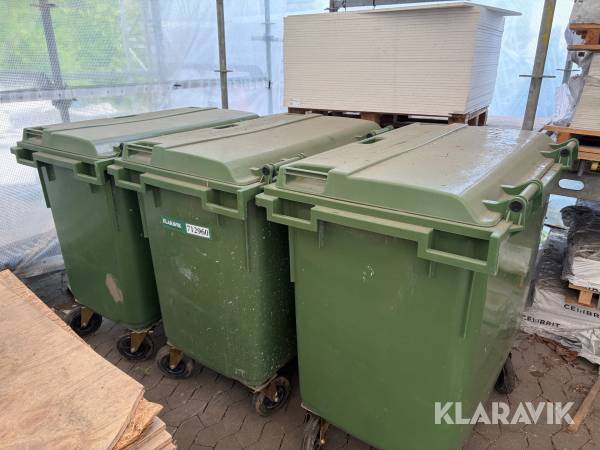 Affaldscontainere med hjul 3 styk