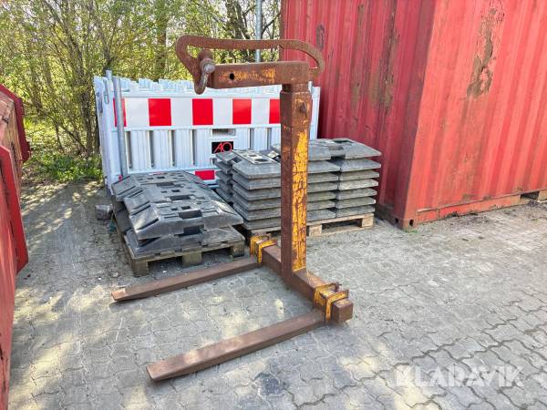 Pallegafler til kran
