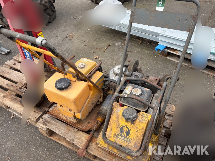 Pladevibrator + Betonhammer Waker + Dynapac