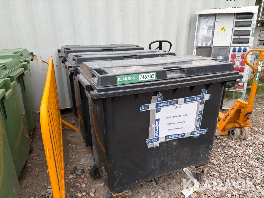 Affaldscontainere med hjul 3 styk