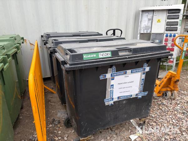 Affaldscontainere med hjul 3 styk