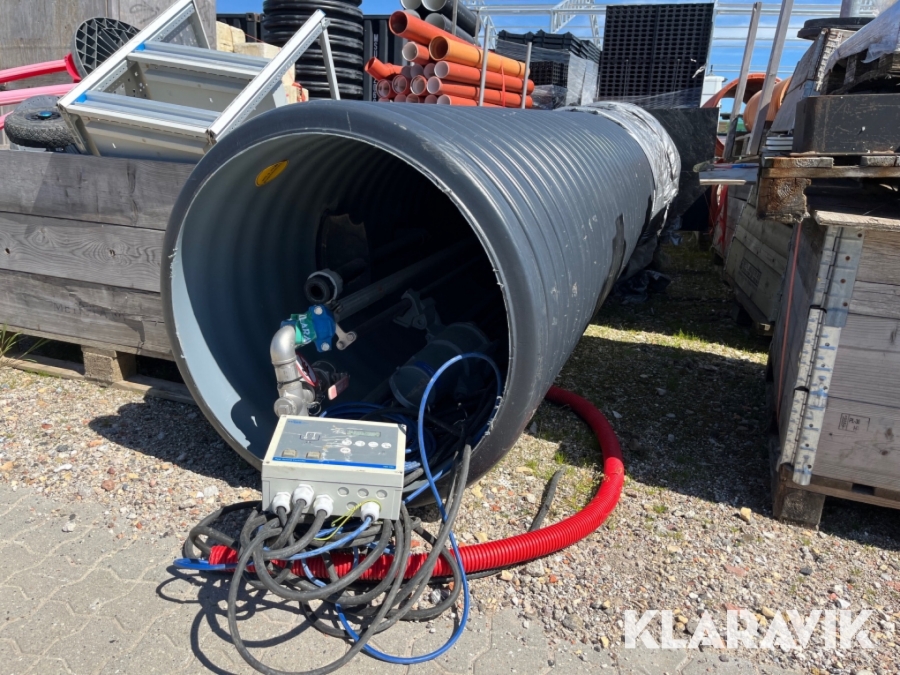 Pumpestation Flygt med 2 pumper og styring