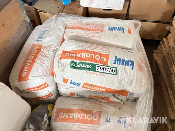 Færdigmørtel 12poser a 20kg Knauf Goldband
