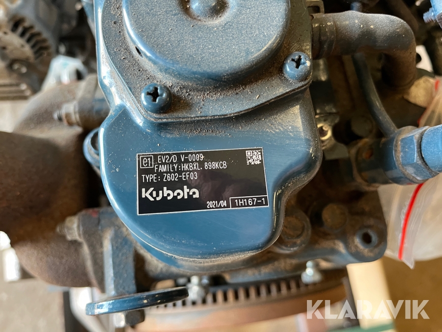 Motor ny 10,6 kw Kubota Z602-EF03, Aabenraa, Klaravik auktio