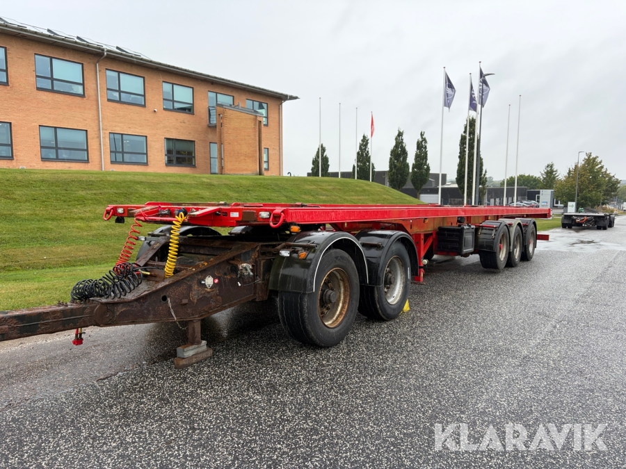 Containertrailer  3 akslet Leci trailers P3S med dolly