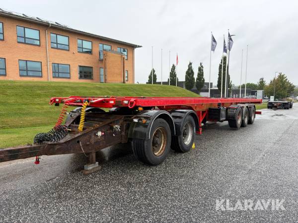 Containertrailer  3 akslet Leci trailers P3S med dolly