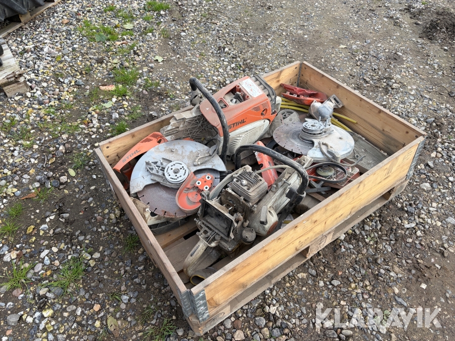 Blandet lot Stihl og Husqvarna betonsave, 1 palle
