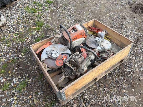 Blandet lot Stihl og Husqvarna betonsave, 1 palle