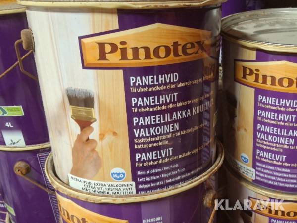 Maling Pinotex 5L Panelhvid 25 spande