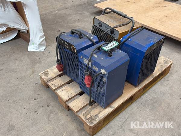Elektriske varmeblæsere Raptor / Blue Electric by DVA DT-931026 / VB9 9 kW, 4 Styk