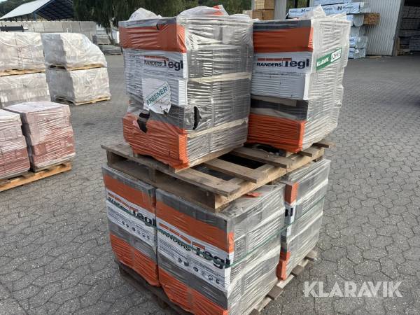 Mursten RT548  540 stk. 7 hoveder sten inkl. paller