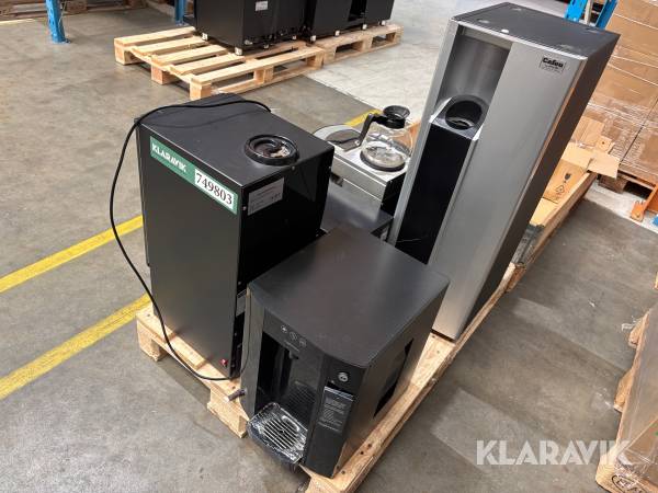 Kaffemaskiner og vandautomater - 6 enheder i alt