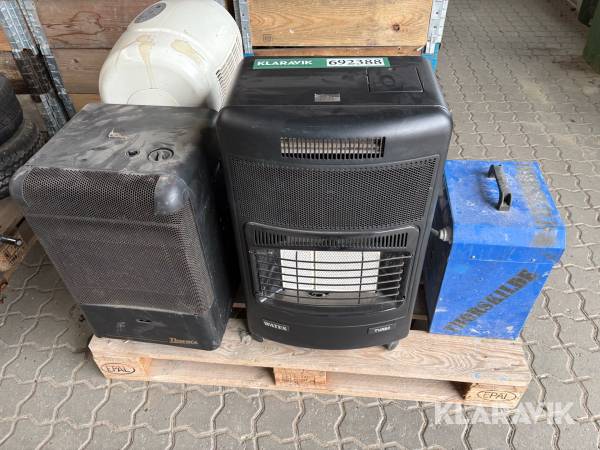 Elvarmere, affugter og gasvarmer – samlet parti