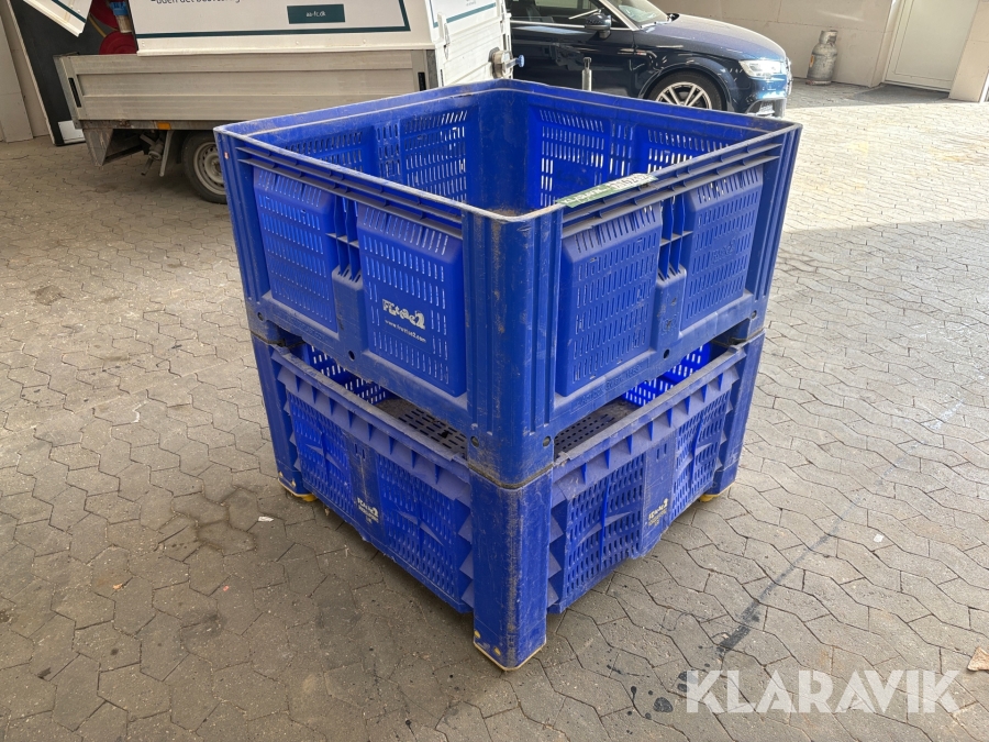 Materialebeholder af plastik 2 styk