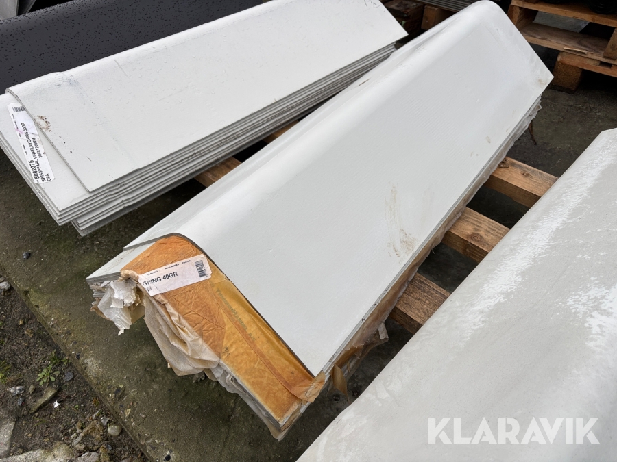 Vinkelrygning 40 grader, grå - 9 styk