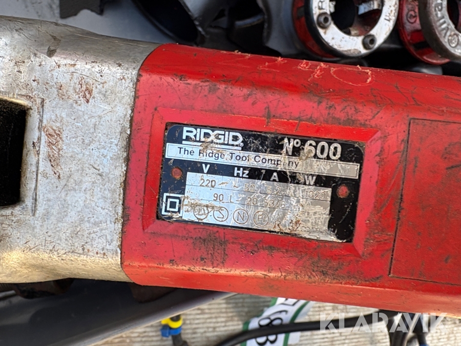 Ridgid R6002 Rørskærer Ridgid 600, Vallensbæk, Klaravik auktioner