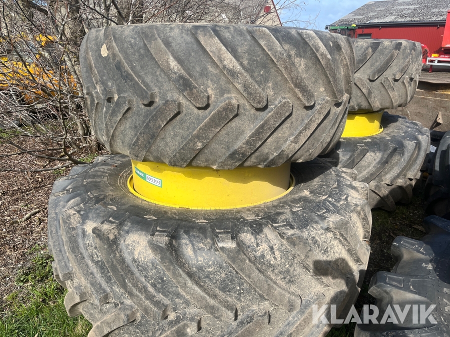 Tvillinghjul John Deere 1 sæt - 4styk 