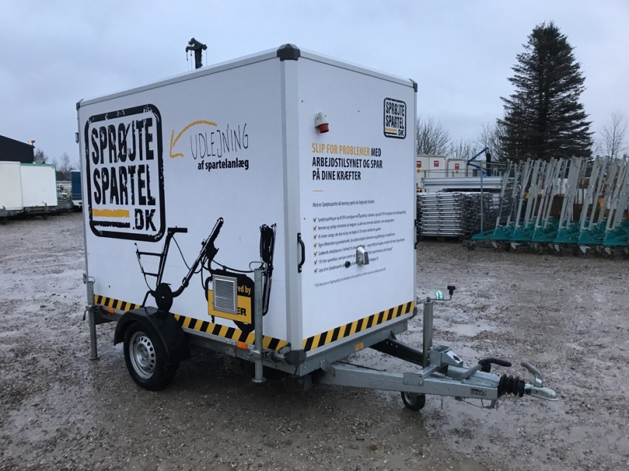 Sprøjte spartel anlæg