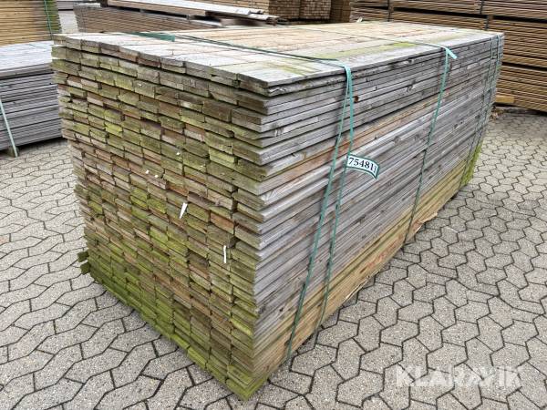 Trykimprægnerede brædder Fyr Sekstra, 16 × 100 × 2700 mm, 520 styk