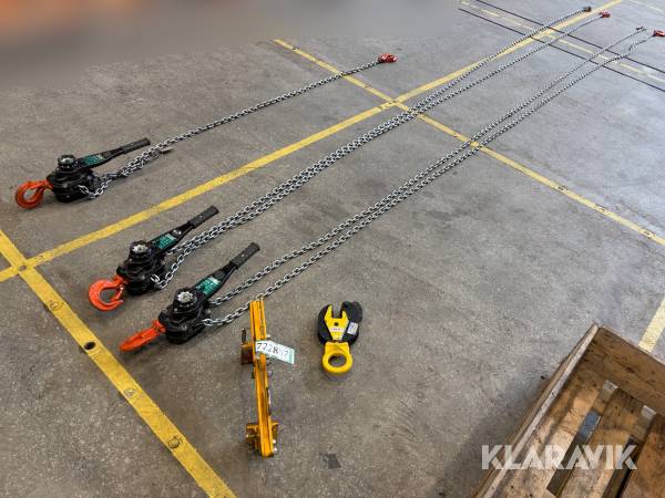 Lot - skraldetaljer, løfteklemme og pladeklo