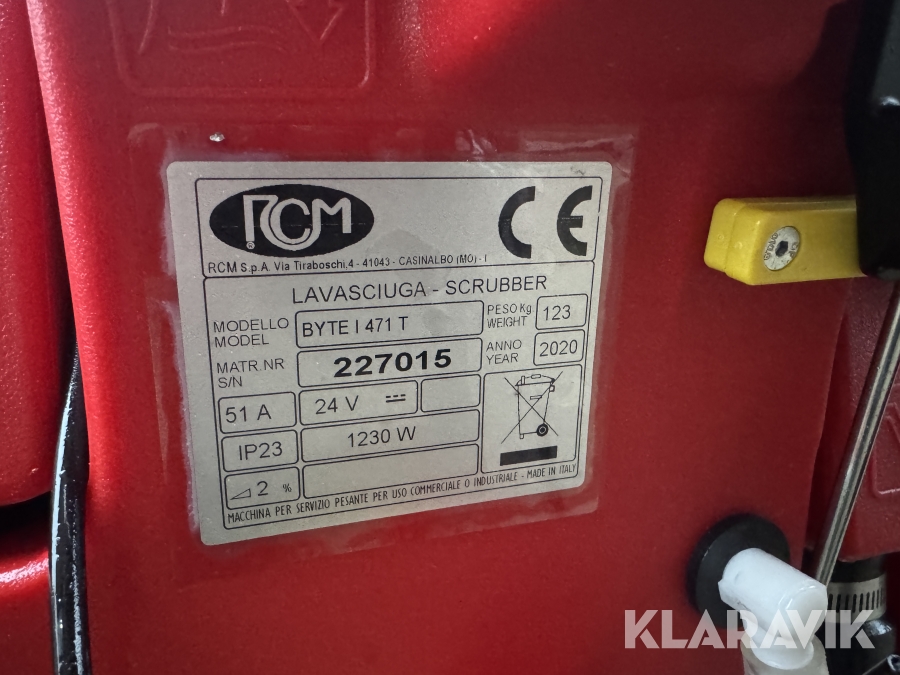 Gulvvaskemaskine RCM Byte 471T