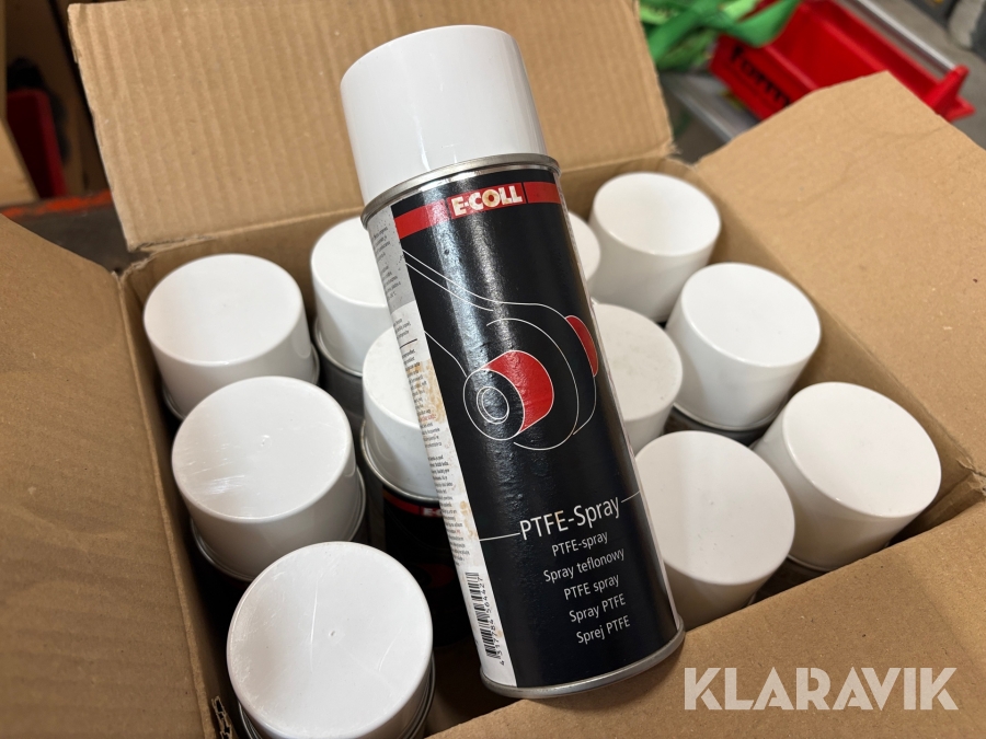 PTFE-sprey E-COLL - Smører- og glide middel - 12 styks