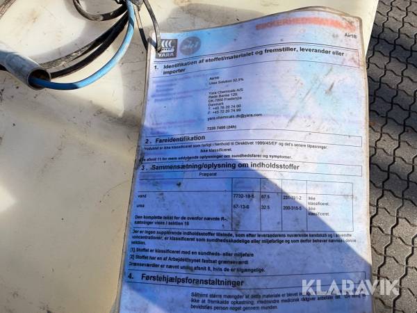 AdBlue Tank Tank Nordic A/S, Slagelse, Klaravik auktioner
