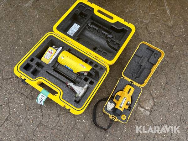 Rørlaser Leica Piper 200 og nivelleringsinstrument