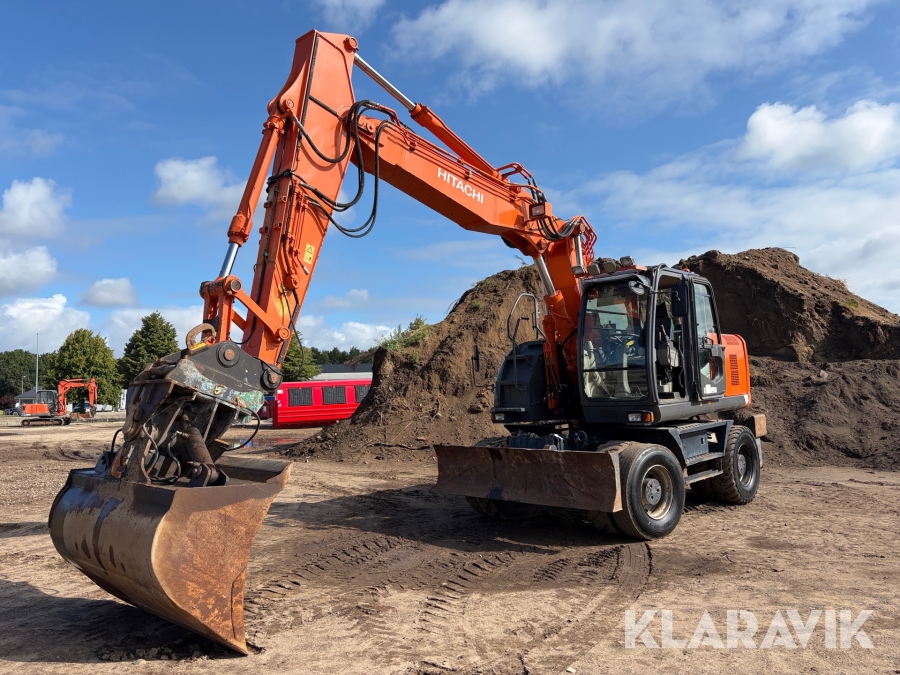 Hjulgraver Hitachi Zaxis ZX170W-3 med tilt.