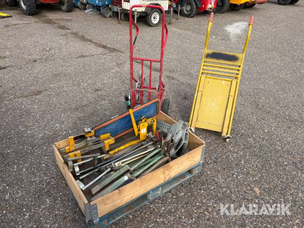 Kantstenstænger stentang fliseklipper sækkevogne og øvrigt samlet lot