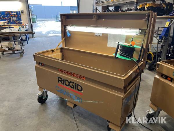 Opbevaring/værktøjs kasse Rigid Jobmaster 60R med arbejdslys