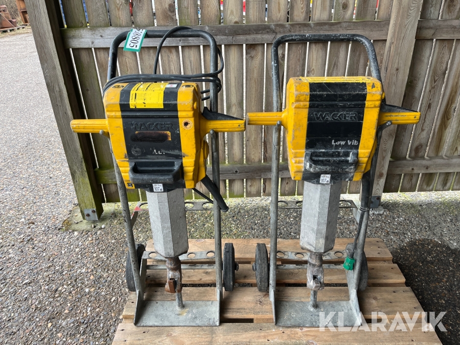 Brydehammer Wacker EH23/230 2 styk - med vogne