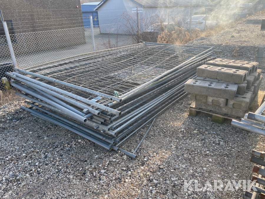 Byggeplads hegn med fødder 21styk