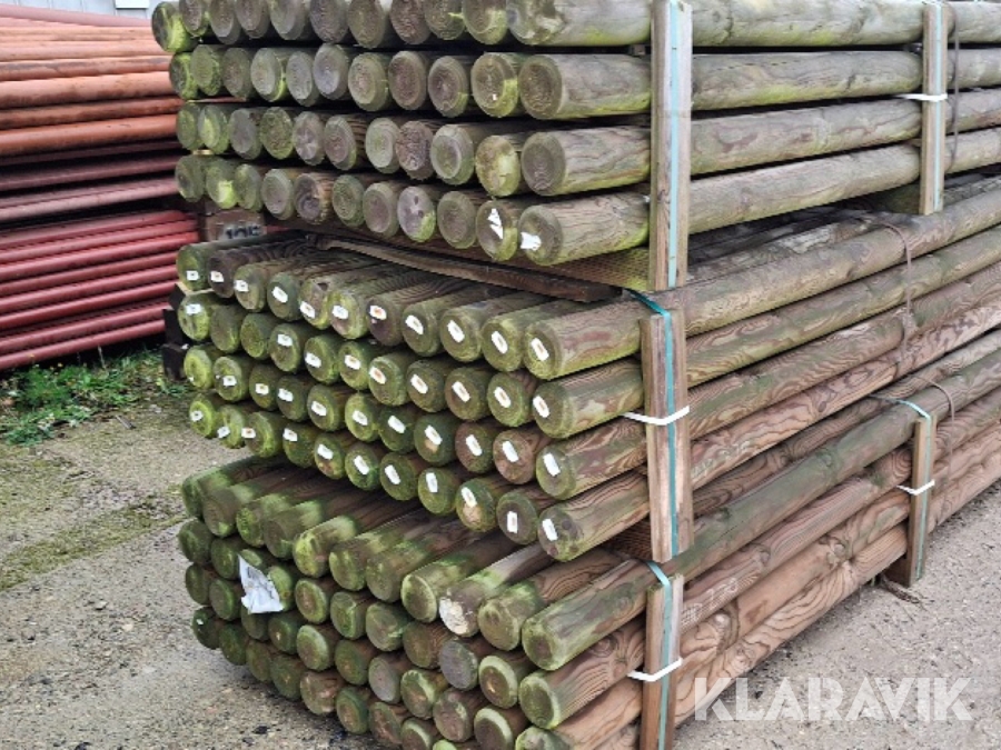 Træpæle 44 styk Ø100