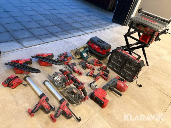 Håndværktøj Milwaukee blandet lot