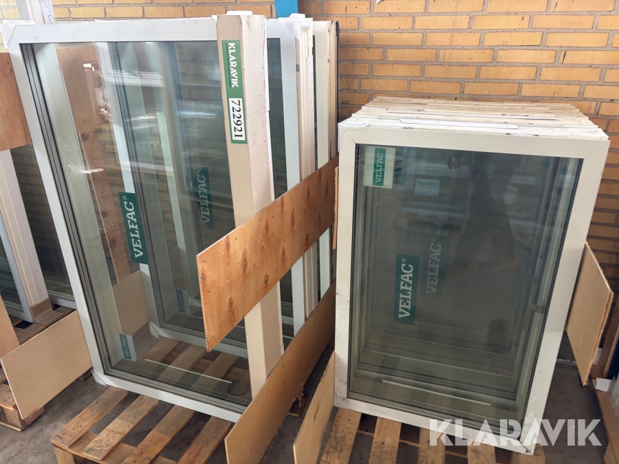 Vinduer Velfac træ/alu - 3-lags - 7 styk