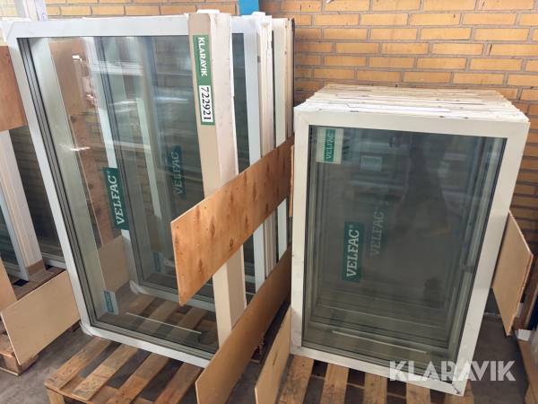 Vinduer Velfac træ/alu - 3-lags - 7 styk