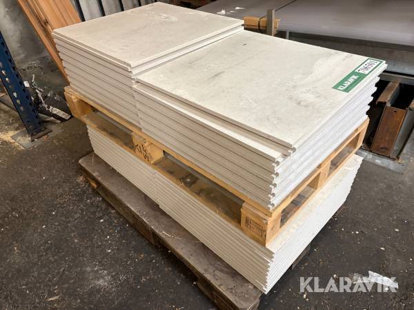 Gips undergulv 33 styk - 60x60cm
