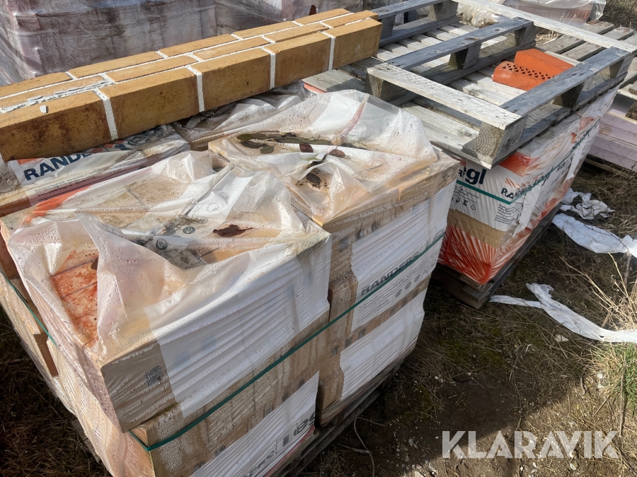 Mursten Randers Tegl 2 paller 2 modeller 576styk