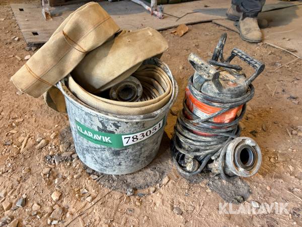 Dykpumpe Söndgerath Pumpen SPT 400R/W 230 V 240 liter/minut med brandslanger