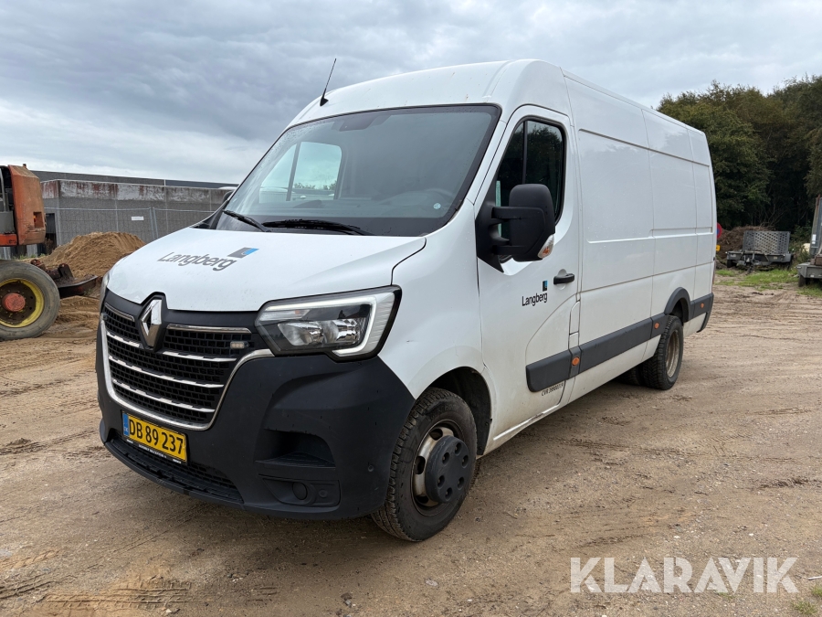 Kassebil Renault Master 2.3 dCi S&S 165 RWD T35 L3H2, baghjulstrukken med tvillingmonterede baghjul