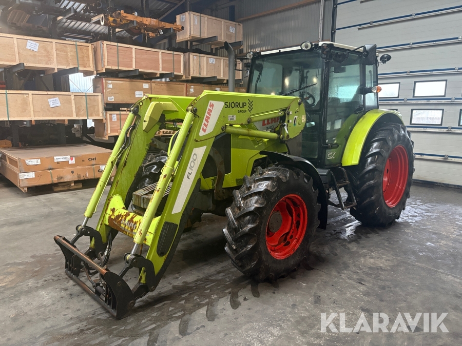Traktor Claas 340 Axos med frontlæsser