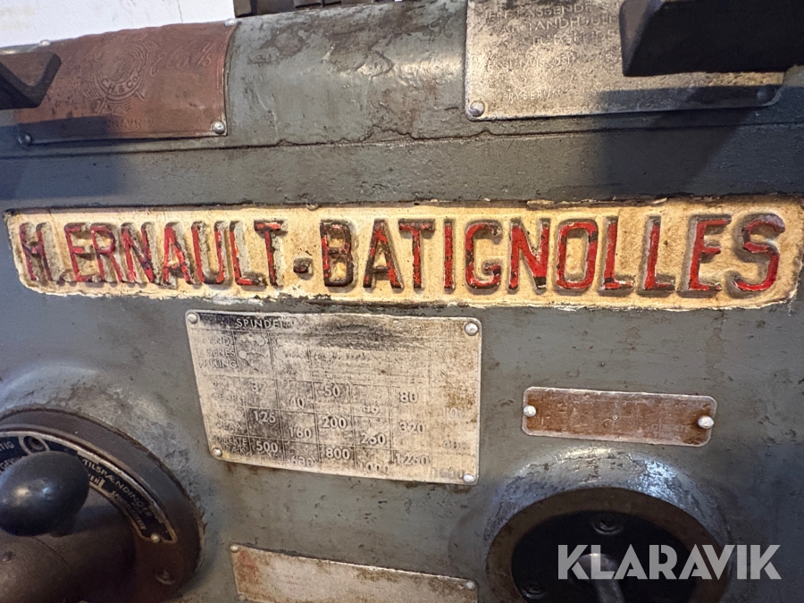 Drejebænk H. Ernault Batignolles