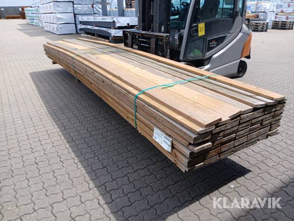 Tømmer brædder 25x150 mm trykimprægneret 79 styk 540 cm